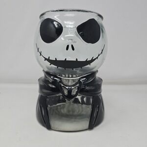 Disney Tim Burton Nightmare Before Christmas Glass Candy Jar Jack Skellington